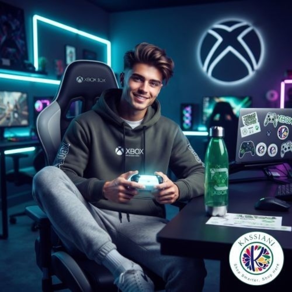 Xbox Official Gear Gift Set Controller Light Water Bottle Decal Sheets